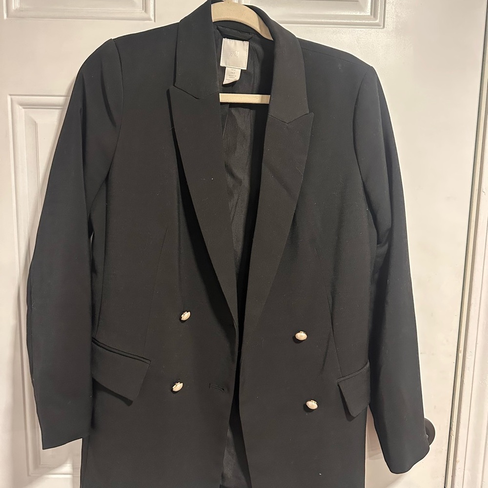 H&M Black Varsity Jacket